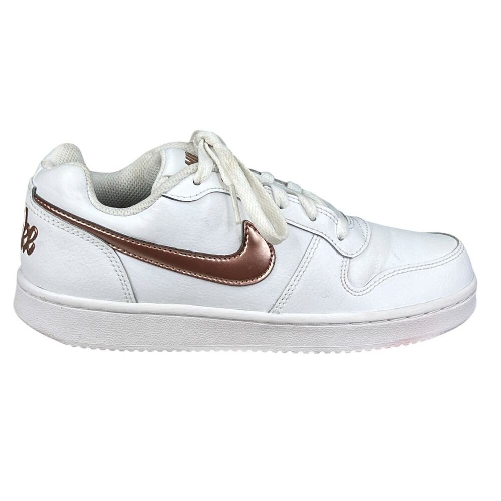 Nike Women’s Ebernon Low White Leather Lace Up Sneaker Size US 6